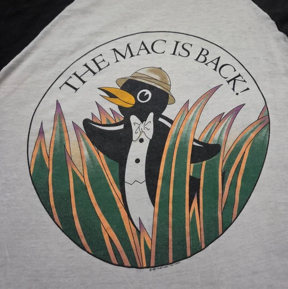 VTG Fleetwood Mac THE MAC IS BACKBaseball Raglan Tee Large USA 1987 Tour